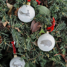 Load image into Gallery viewer, Running Hare Fine Bone China Bauble
