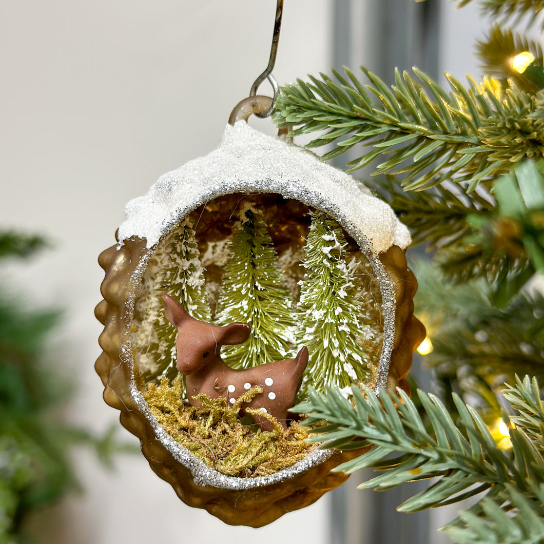 Pinecone Deer Ornament